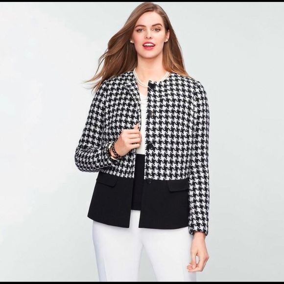 Talbots Houndstooth Jacket Size 14 NWT - Picture 3 of 8